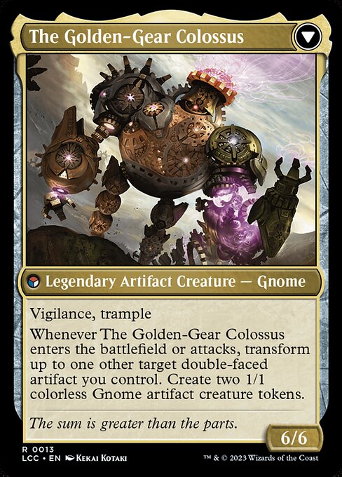 Tetzin, Gnome Champion // The Golden-Gear Colossus - Back Face