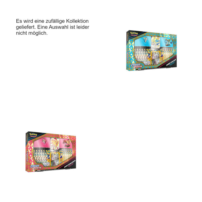 Pokemon Crown Zenith Schillerndes Zacian oder Schillerndes Zamazenta Premium-Figuren Kollektion EN