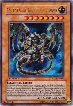 Ancient Gear Gadjiltron Dragon (V.1) SD10-EN001 Ultra Rare Englisch