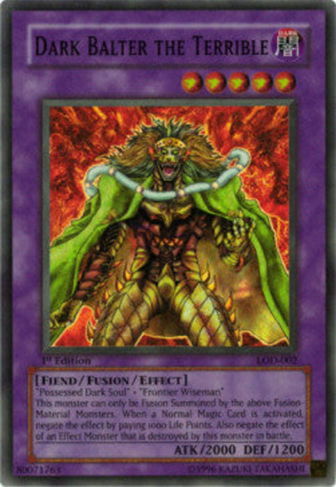Dark Balter the Terrible (V.1) LOD-EN002 Super Rare Englisch