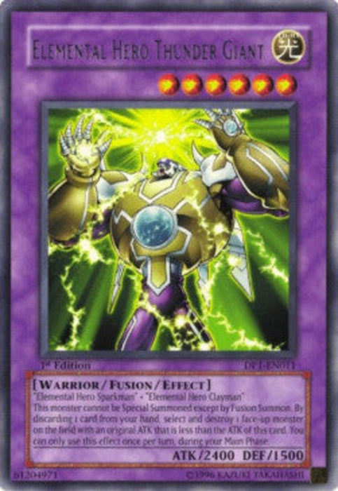 Elemental HERO Thunder Giant DP1-EN011 Rare Englisch