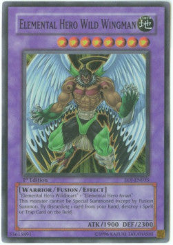 Elemental HERO Wild Wingman (V.1) EOJ-EN035 Super Rare Englisch
