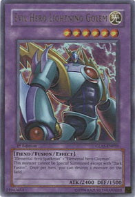 Evil HERO Lightning Golem (V.1) GLAS-EN039 Ultra Rare Englisch