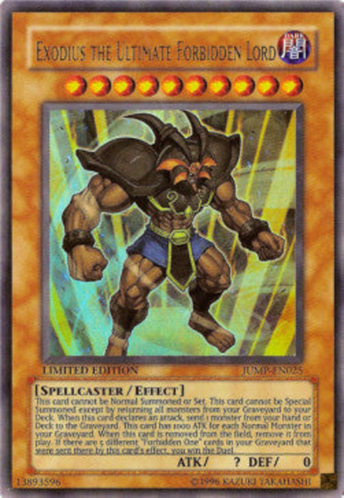 Exodius the Ultimate Forbidden Lord JUMP-EN025 Ultra Rare Englisch