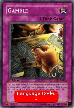 gamble yugioh card Gambler of Legend - Gladiator's Assault