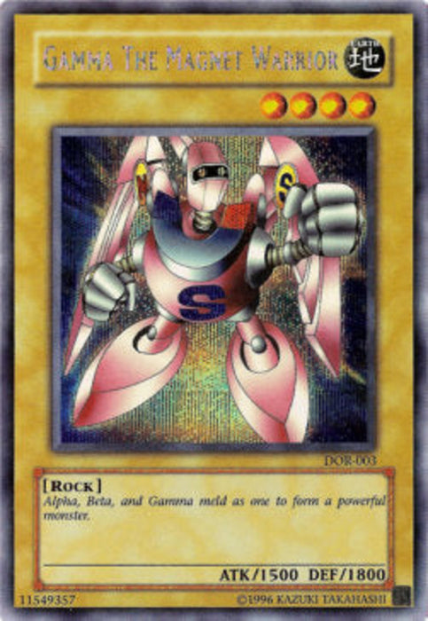 Gamma The Magnet Warrior (V.1) DOR-ENE003 Secret Rare Englisch