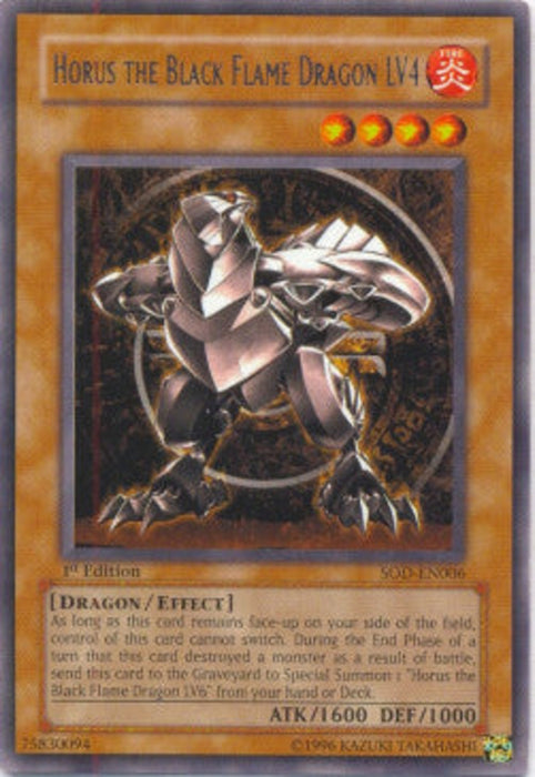 Horus the Black Flame Dragon LV4 (V.1) SOD-FR006 Rare Französisch