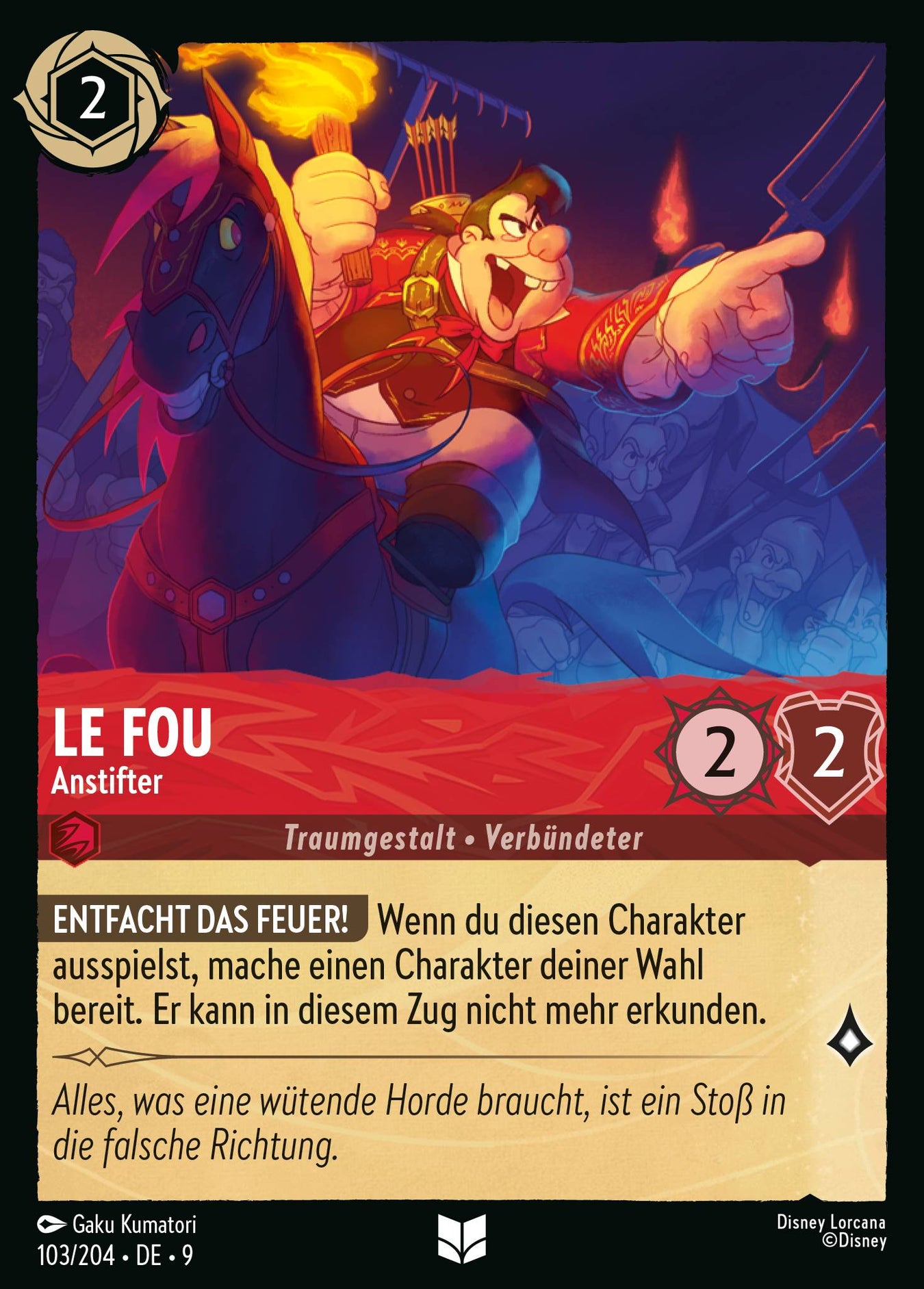 Alle Le Fou Charakterkarten in Disney Lorcana