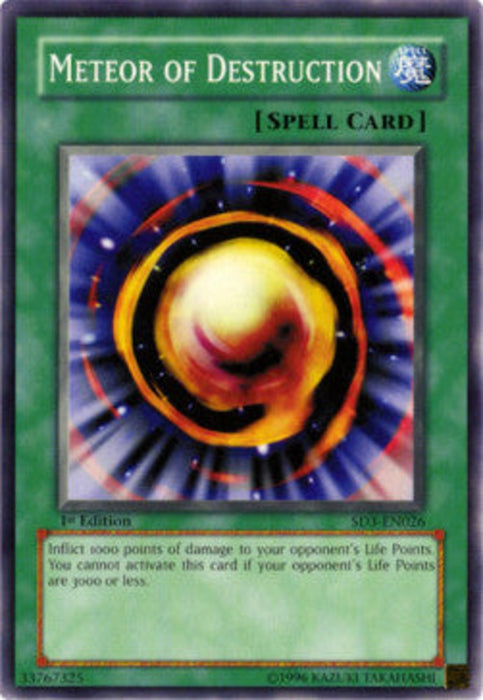 Meteor of Destruction SD3-EN026 Common Englisch