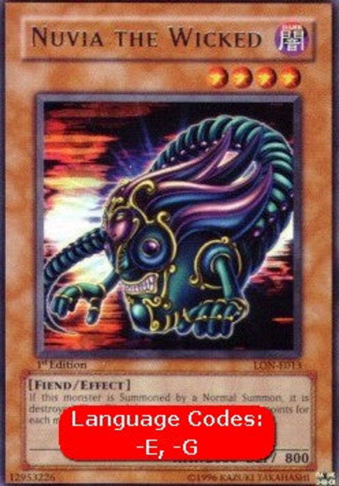 Nuvia the Wicked (V.1) LON-EN013 Rare Englisch