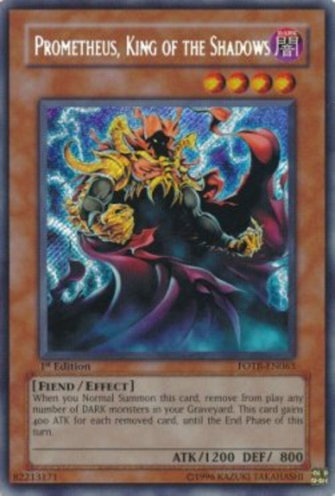 Prometheus, King of the Shadows FOTB-FR063 Secret Rare Französisch