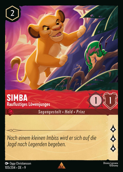 Simba - Rauflustiges Löwenjunges 9FAB-105 Rare Deutsch