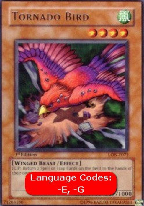 Tornado Bird (V.1) LON-EN072 Rare Englisch