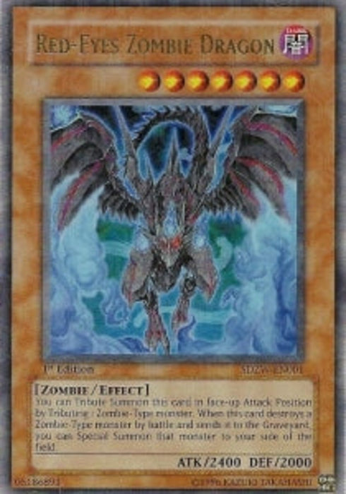 Red-Eyes Zombie Dragon SDZW-EN001 Ultra Rare Englisch