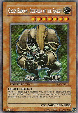 Green Baboon, Defender of the Forest RP02-EN099 Secret Rare Englisch