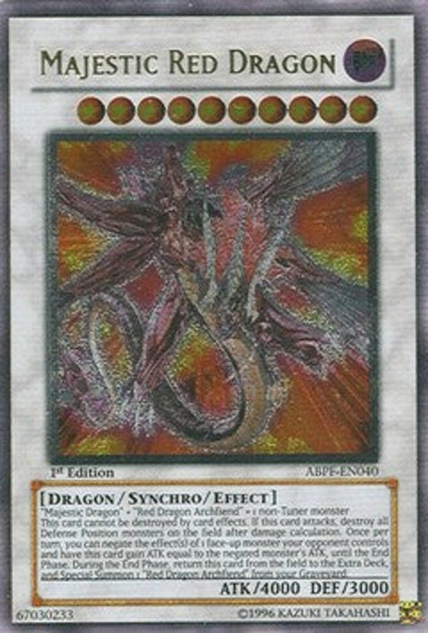 Majestic Red Dragon (V.2) ABPF-EN040 Ultimate Rare Amerikanisch