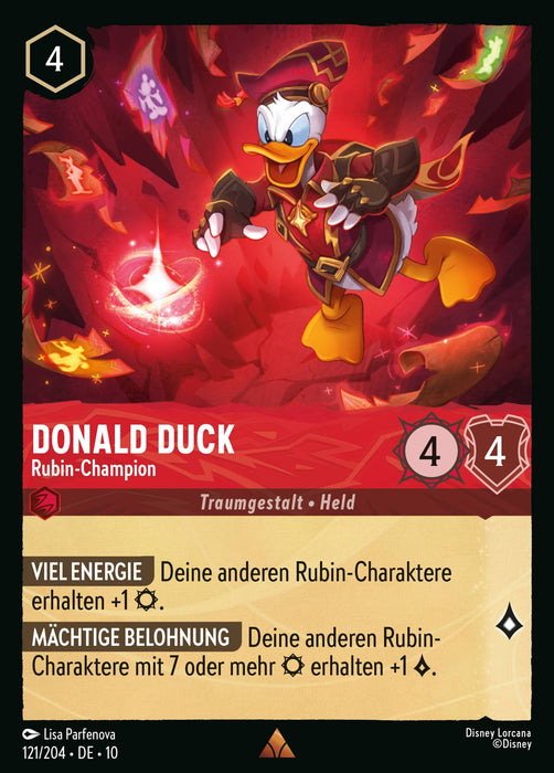 Donald Duck - Rubin-Champion 10WHI-121 Rare Deutsch