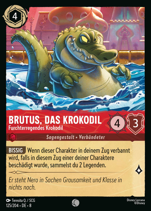 Brutus, das Krokodil - Furchterregendes Krokodil (V.2) 8JAF-125 Common Deutsch