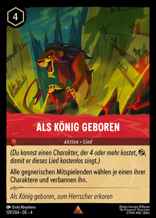 Als König Geboren 4URS-129 Rare Deutsch