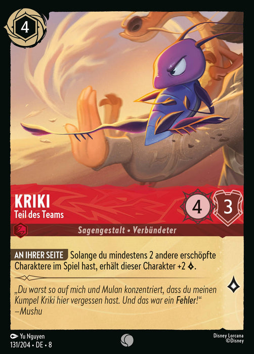 Kriki - Teil des Teams 8JAF-131 Common Deutsch