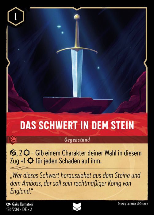 Das Schwert in dem Stein 2ROF-136 Uncommon Deutsch