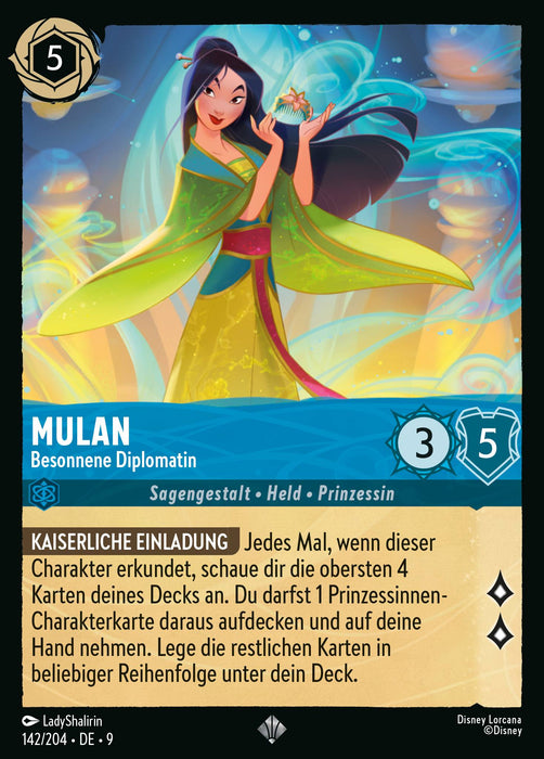 Mulan - Besonnene Diplomatin (V.1) 9FAB-142 Super Rare Deutsch