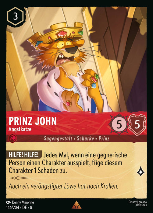 Prinz John - Angstkatze 8JAF-146 Rare Deutsch