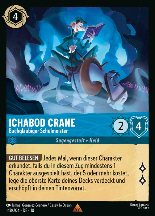 Ichabod Crane - Buchgläubiger Schulmeister 10WHI-148 Rare Deutsch