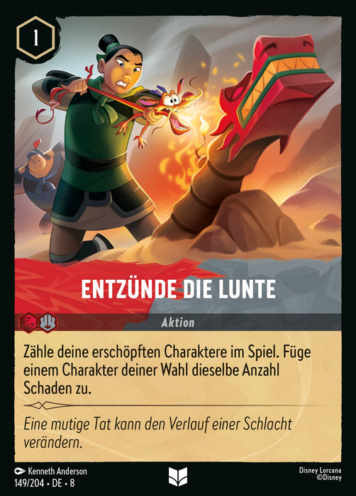 Entzünde die Lunte 8JAF-149 Uncommon Deutsch