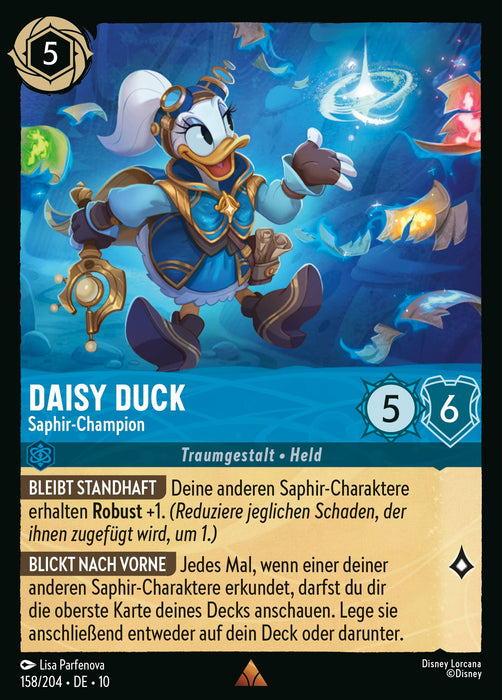 Daisy Duck - Saphir-Champion 10WHI-158 Rare Deutsch