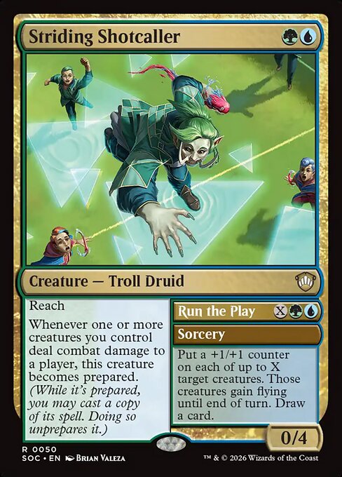Striding Shotcaller // Run the Play - Back Face
