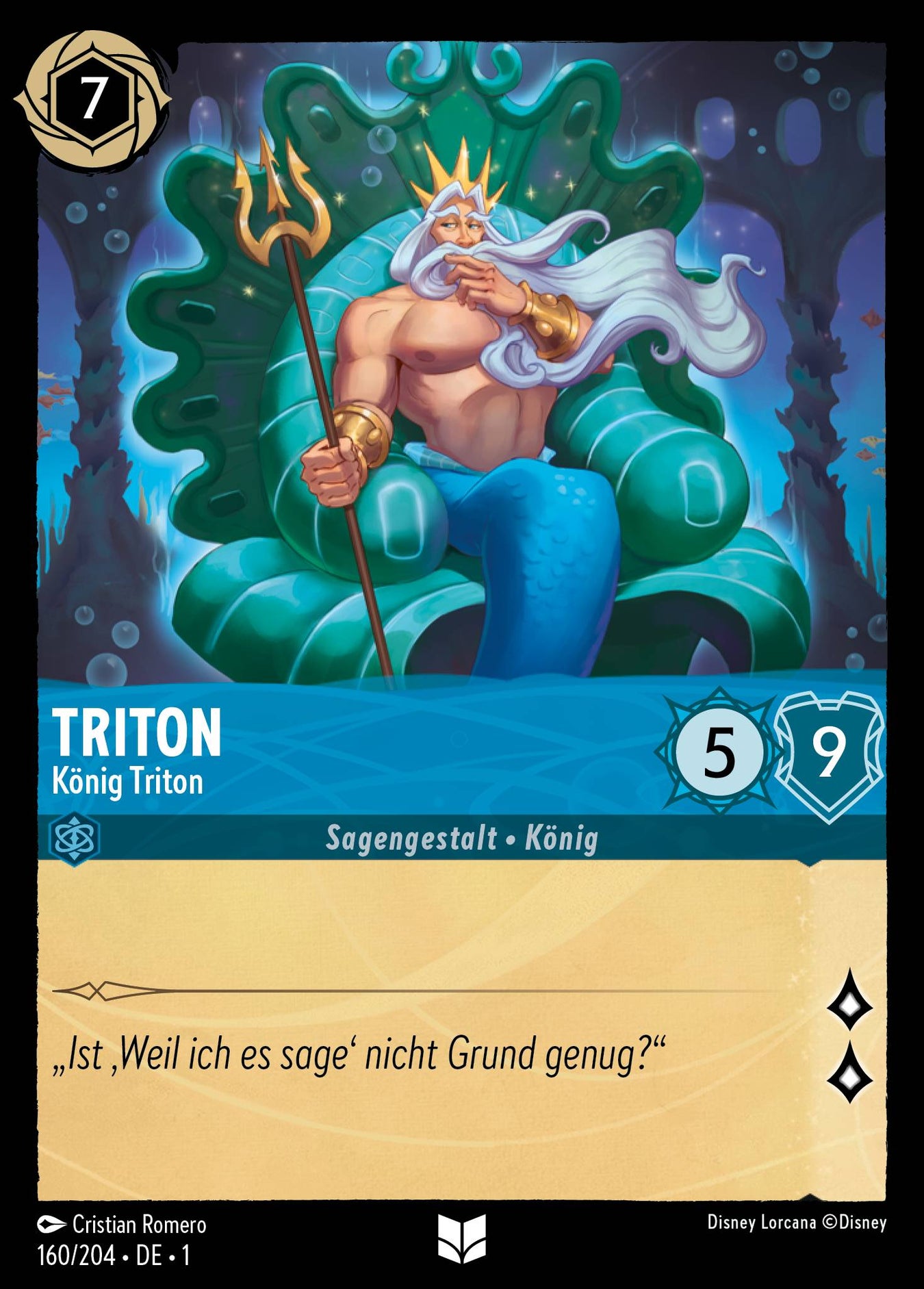 Alle Triton Charakterkarten in Disney Lorcana