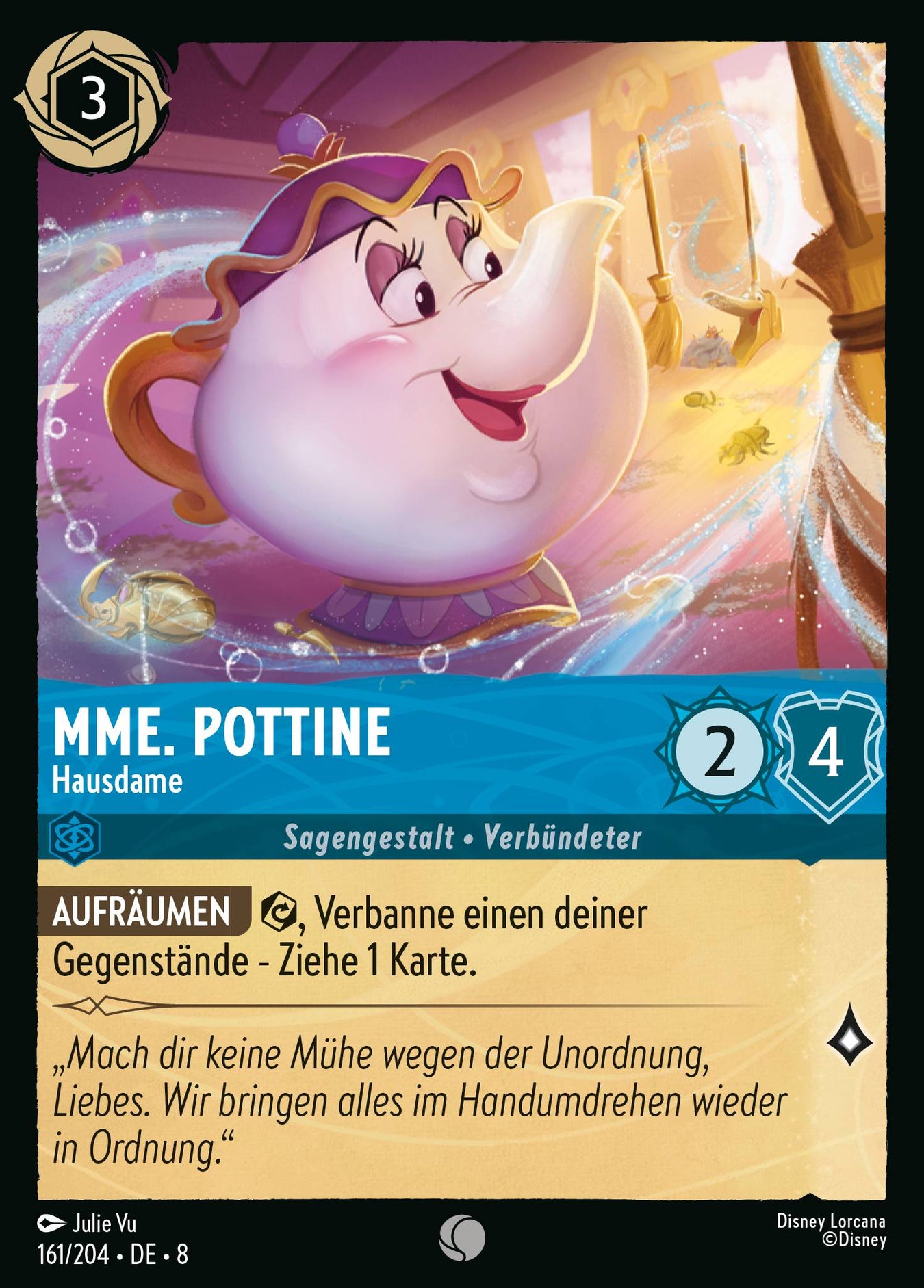 Alle Mme. Pottine Charakterkarten in Disney Lorcana