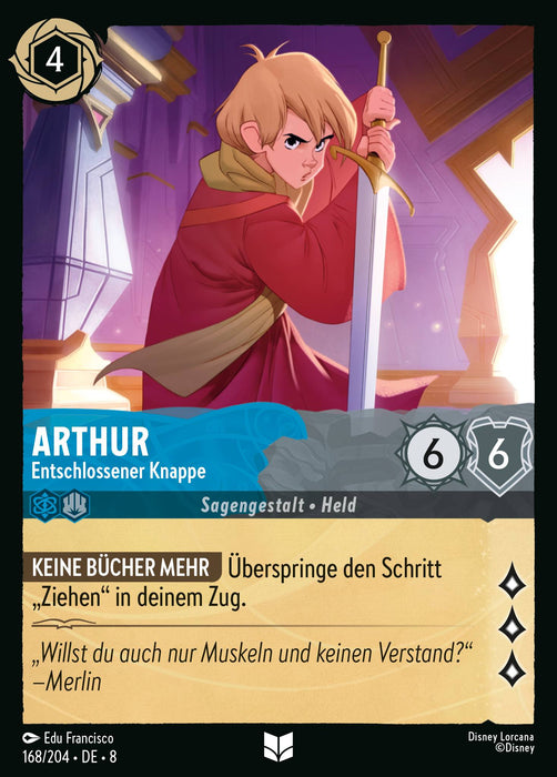 Arthur - Entschlossener Knappe 8JAF-168 Uncommon Deutsch