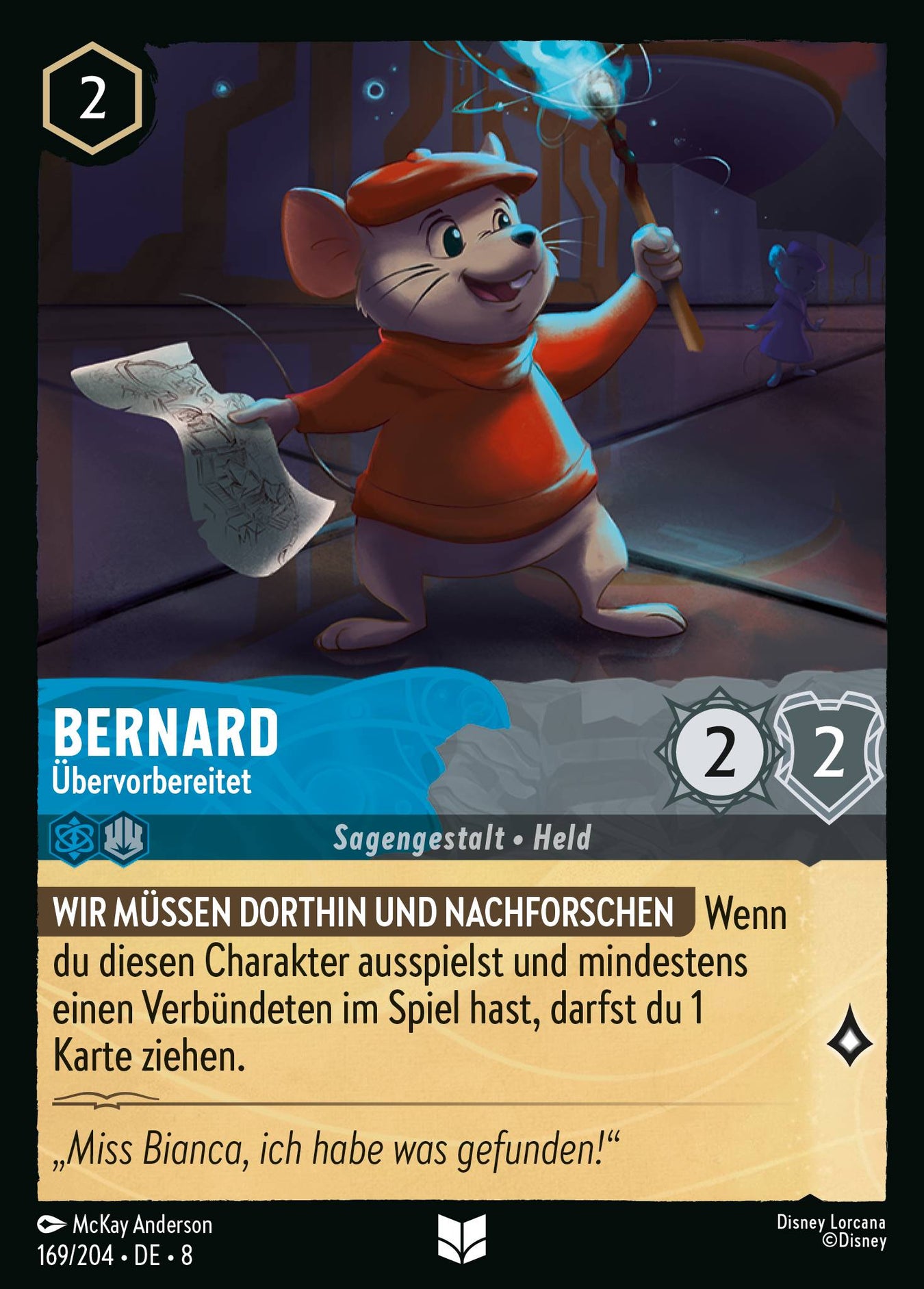 Alle Bernard Charakterkarten in Disney Lorcana