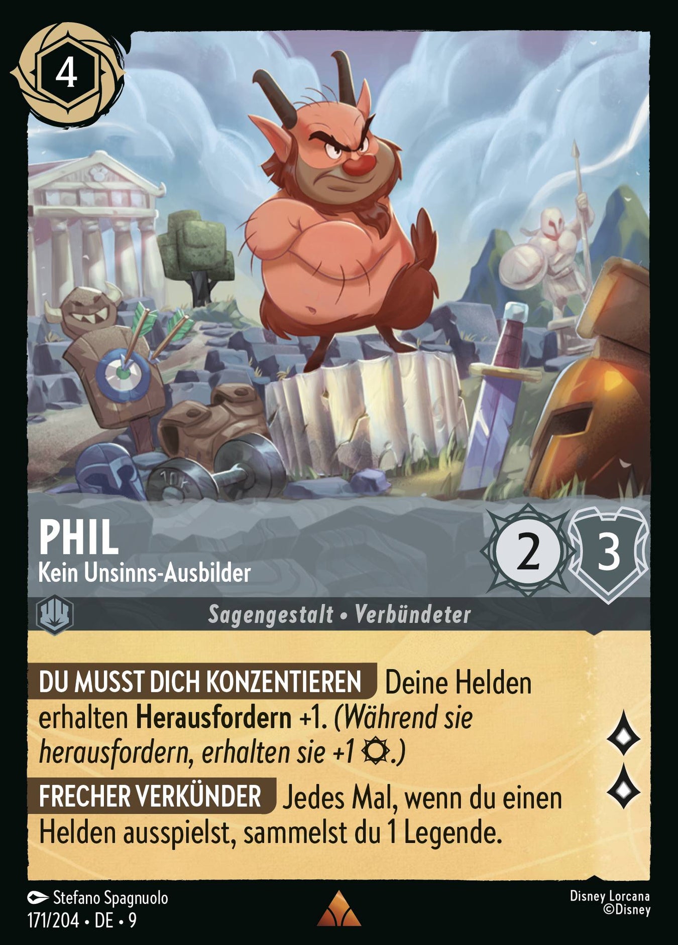 Alle Phil Charakterkarten in Disney Lorcana
