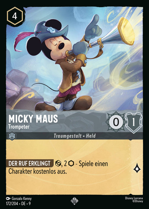 Micky Maus - Trompeter 9FAB-172 Super Rare Deutsch
