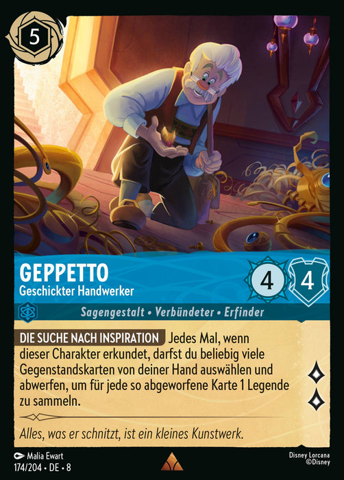Geppetto - Geschickter Handwerker 8JAF-174 Rare Deutsch