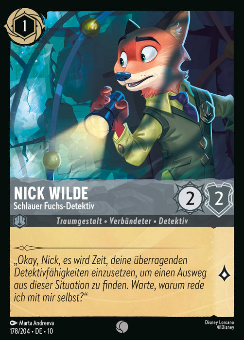 Nick Wilde - Schlauer Fuchs-Detektiv 10WHI-178 Common Deutsch