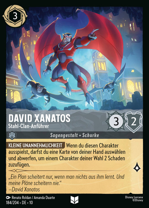 David Xanatos - Stahl-Clan-Anführer 10WHI-184 Uncommon Deutsch
