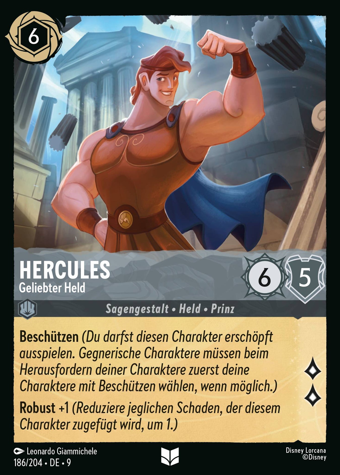 Alle Hercules Charakterkarten in Disney Lorcana