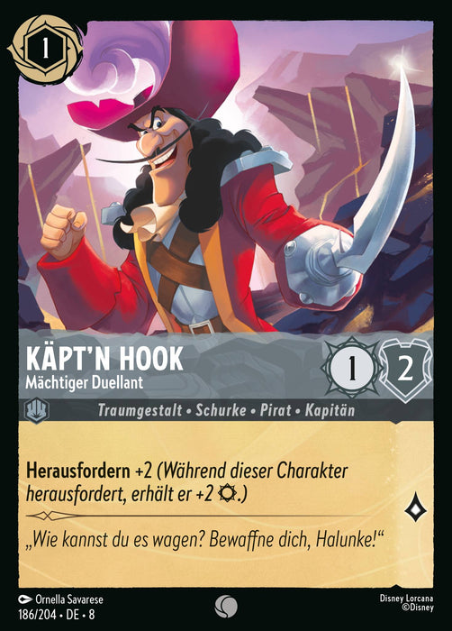 Käpt'n Hook - Mächtiger Duellant 8JAF-186 Common Deutsch