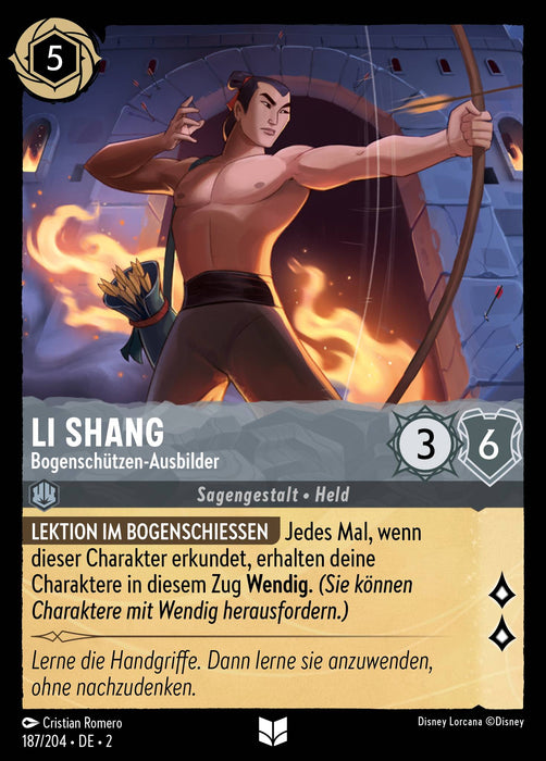 Li Shang - Bogenschützen-Ausbilder 2ROF-187 Uncommon Deutsch