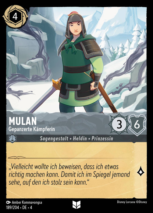 Mulan - Gepanzerte Kämpferin 4URS-189 Uncommon Deutsch