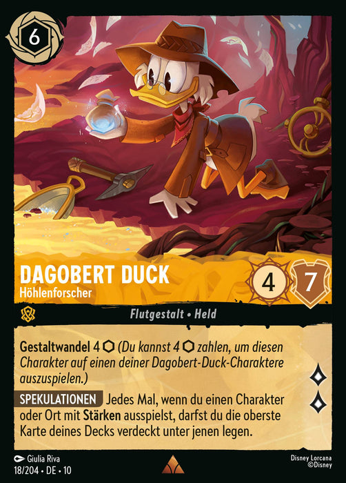 Dagobert Duck - Höhlenforscher 10WHI-018 Rare Deutsch