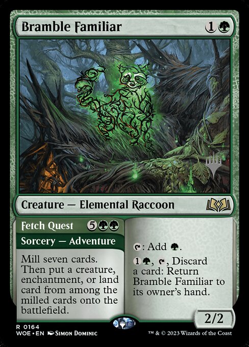 Bramble Familiar // Fetch Quest - Back Face
