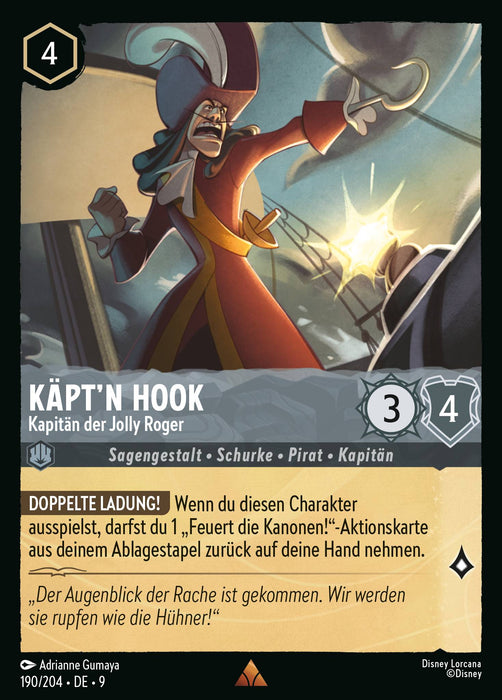 Käpt'n Hook - Kapitän der Jolly Roger 9FAB-190 Rare Deutsch