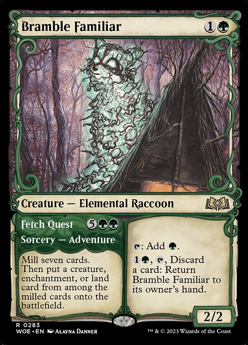 Bramble Familiar // Fetch Quest - Back Face