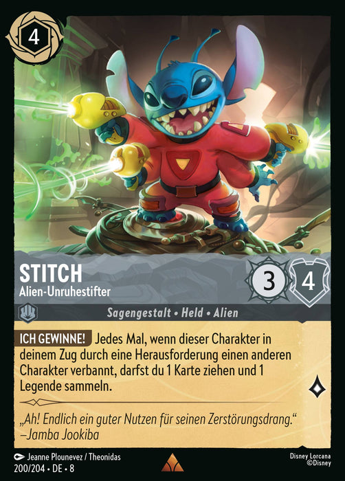 Stitch - Alien-Unruhestifter 8JAF-200 Rare Deutsch
