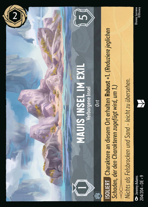 Mauis Insel im Exil - Verborgene Insel 9FAB-204 Uncommon Deutsch